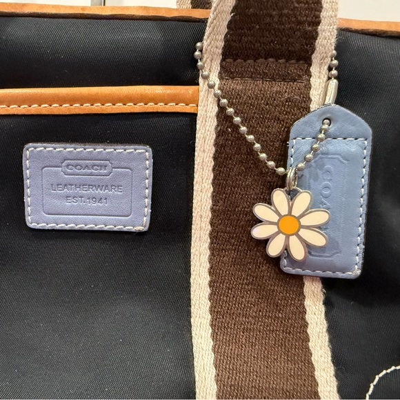 Coach EUC Vintage 1993 Hampton in Black & Brown w/Blue Accents - Picture 2 of 9